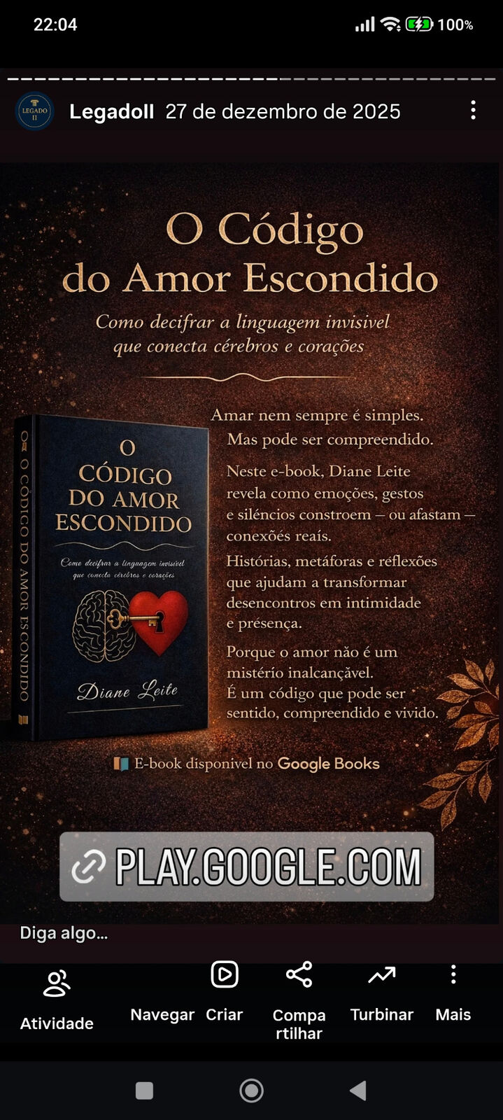 Capa do livro O Código do Amor Escondido
