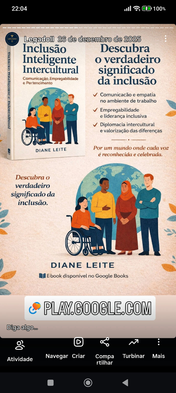 Capa do livro Inclusão Inteligente Intercultural